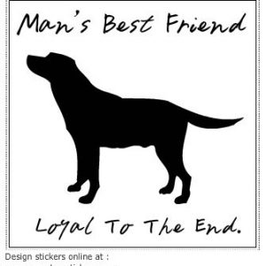 Mans Best Friend Loyal To The End Square Decal - U.S. Customer Stickers