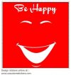 Be Happy Smiley Face Square Sticker - U.S. Customer Stickers
