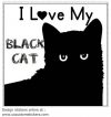 I Love My Black Cat Square Decal - U.S. Customer Stickers