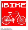 I Bike Bicycle Red Square Sticker - U.S. Customer Stickers
