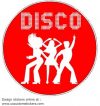 Disco Dancing Red Circle Sticker - U.S. Customer Stickers
