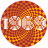 1969 Psychedelic Circle Decal - U.S. Customer Stickers