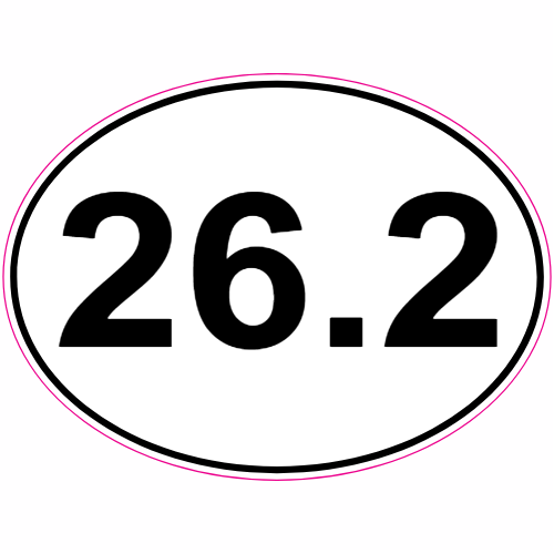 26.2 Marathon Oval Decal - U.S. Customer Stickers