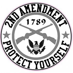 2nd Amendment Protect Yourself Circle Decal - U.S. Custom Stickers