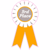 3rd Place Ribbon Decal - U.S. Customer Stickers