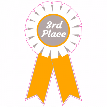 3rd Place Ribbon Decal - U.S. Customer Stickers