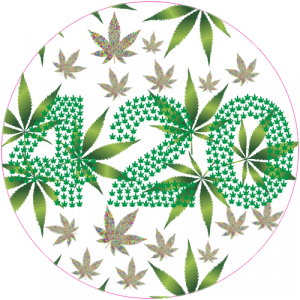 420 Cannabis Weed Circle Decal - U.S. Customer Stickers