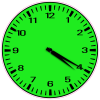 420 Clock Green Decal - U.S. Customer Stickers