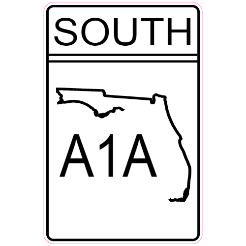 A1A South Florida Road Decal - U.S. Customer Stickers
