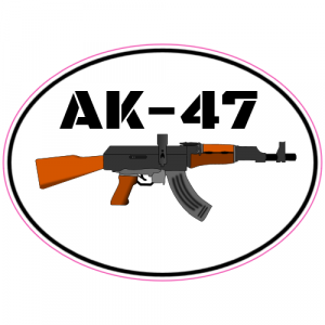 AK-47 Oval Decal - U.S. Customer Stickers
