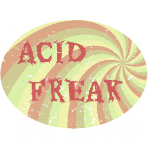 Acid Freak Trippy Oval Decal - U.S. Customer Stickers