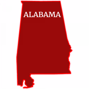 Alabama Red State Shaped Decal - U.S. Customer Stickers