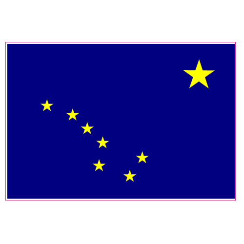 Alaska State Flag Sticker - U.S. Custom Stickers