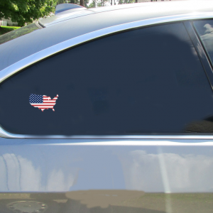 America Flag Outline Sticker - Car Decals - U.S. Custom Stickers