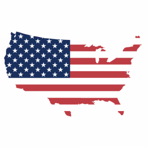 America Flag Outline Sticker - U.S. Custom Stickers