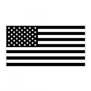 American Flag Black White Decal - U.S. Customer Stickers