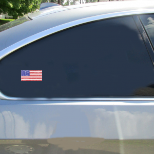 American Flag Distressed Sticker - Car Decals - U.S. Custom Stickers