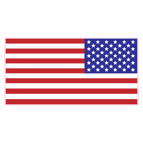 American Flag Reflect Decal - U.S. Customer Stickers