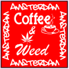 Amsterdam Coffee And Weed Sticker - U.S. Custom Stickers