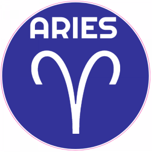 Aries Sapphire Blue Circle Decal - U.S. Customer Stickers