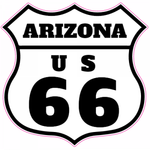 Arizona Route 66 Road Sign Sticker - U.S. Custom Stickers