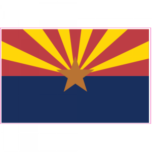 Arizona State Flag Decal - U.S. Custom Stickers