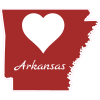 Arkansas Heart State Shaped Decal - U.S. Customer Stickers