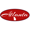Atlanta Red Stretched Oval Decal - U.S. Custom Stickers