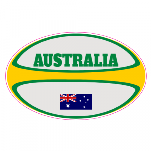 Australia Rugby Ball Decal - U.S. Customer Stickers