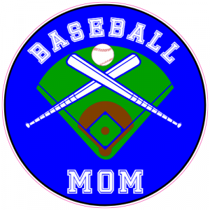 Baseball Mom Blue Circle Decal - U.S. Customer Stickers