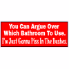 Bathroom Controversy Sticker - U.S. Custom Stickers