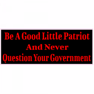 Be A Good Patriot Black Sticker - U.S. Custom Stickers