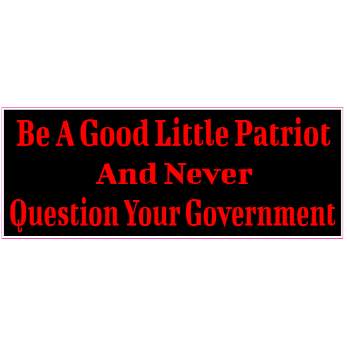 Be A Good Patriot Black Sticker - U.S. Custom Stickers