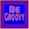 Be Groovy Trippy Square Sticker - U.S. Custom Stickers