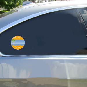 Beach Bum Circle Sticker - Car Decals - U.S. Custom Stickers
