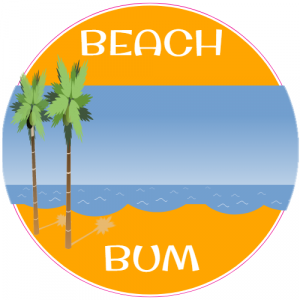 Beach Bum Circle Decal - U.S. Customer Stickers