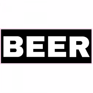 Beer Black Decal - U.S. Customer Stickers