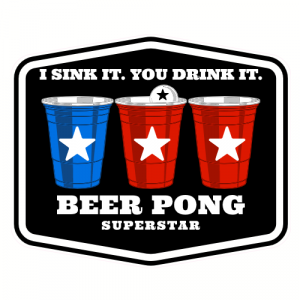 Beer Pong Superstar Decal - U.S. Customer Stickers