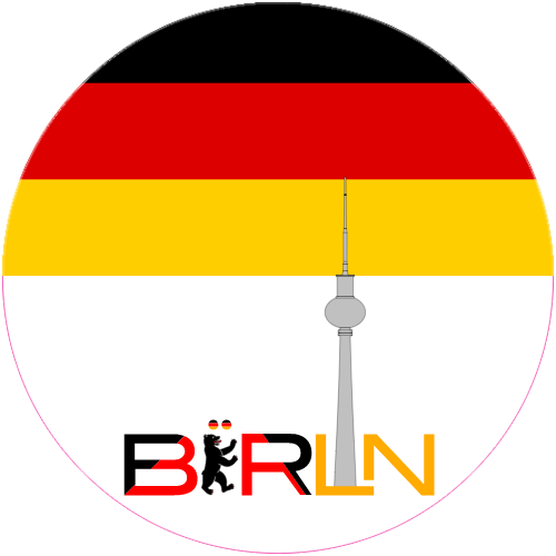 Berlin Germany Circle Decal - U.S. Customer Stickers