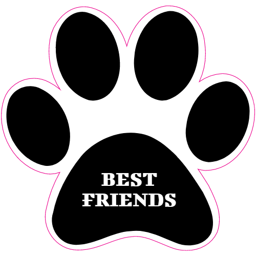 Best Friends Dog Paw Decal - U.S. Customer Stickers