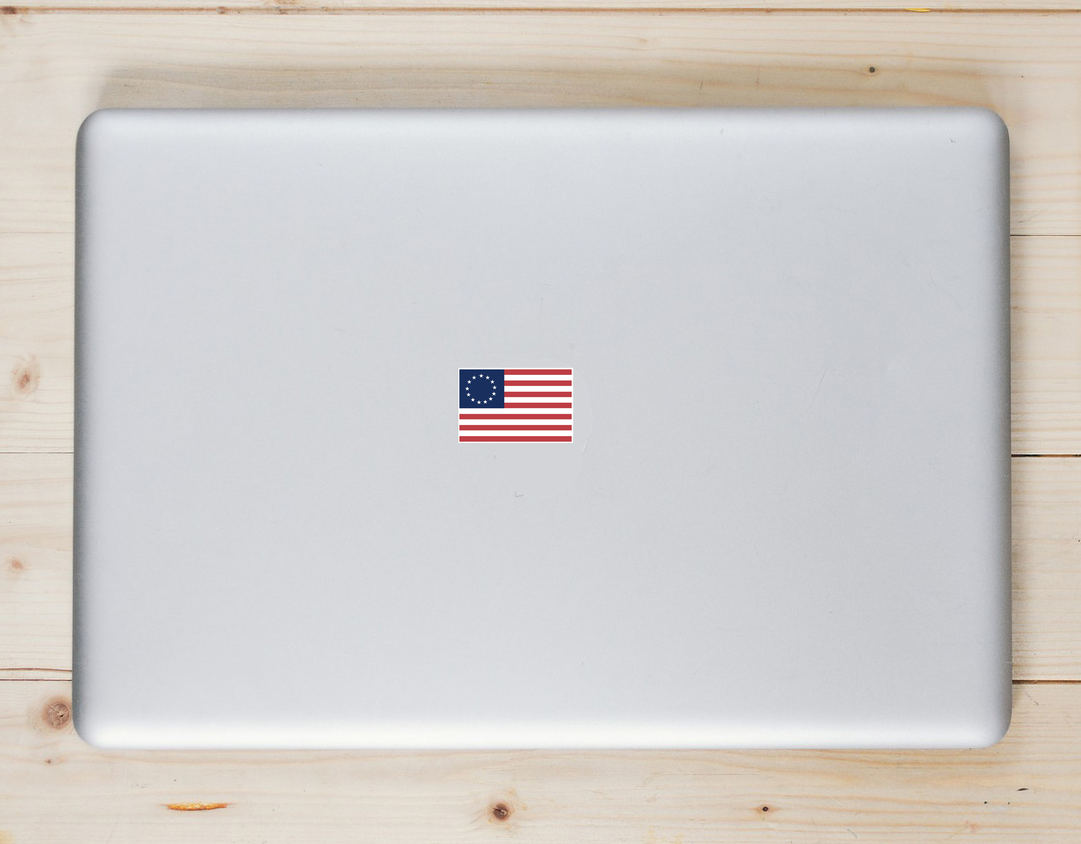 Betsy Ross Flag Sticker - Laptop Decal - U.S. Custom Stickers