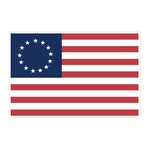 Betsy Ross Flag Decal - U.S. Customer Stickers