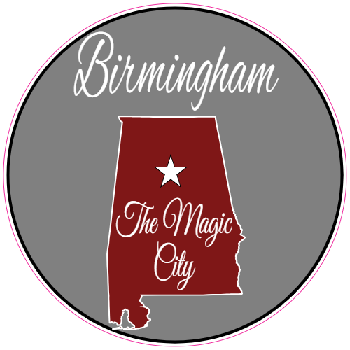 Birmingham The Magic City Alabama State Sticker - U.S. Custom Stickers