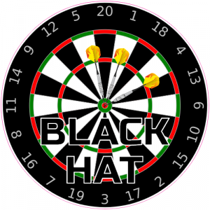 Black Hat Dart Circle Decal - U.S. Customer Stickers