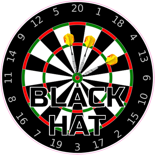 Black Hat Dart Circle Decal - U.S. Customer Stickers