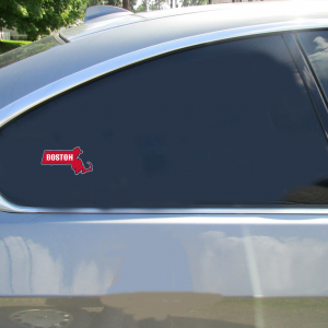 Boston Massachusetts State Shaped Sticker - Car Decals - U.S. Custom Stickers
