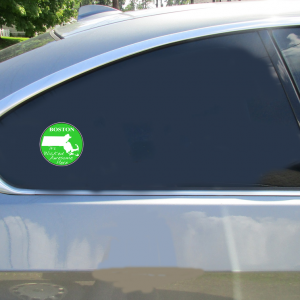 Boston Wicked Awesome Green Circle Decal - Car Decals - U.S. Custom Stickers