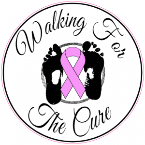 Breast Cancer Awareness Walking For The Cure Sticker - U.S. Custom Stickers