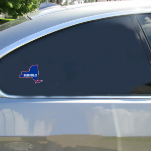Buffalo New York State Shaped Sticker - Car Decals - U.S. Custom Stickers