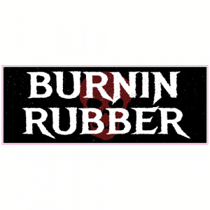 Burnin Rubber Skull Sticker - U.S. Custom Stickers